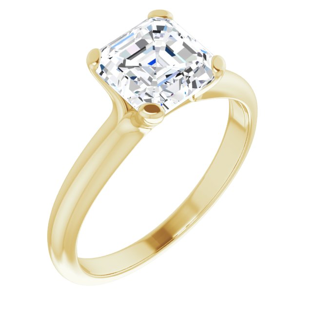 Item Code: ST216DLA, Warranty: 12 months, Ring Style: Birthstone, Metal: 14K Gold, Bridal: Bridal, Engagement, Setting Type: Solitaire, Width: 5/16in (7.5mm), Personalization: Yes, Carat Weight: 2 ct, Type of Gemstone: Diamond, Shape: Asscher, Color: F, Clarity: VS1, Stone Setting Type: Prong.
