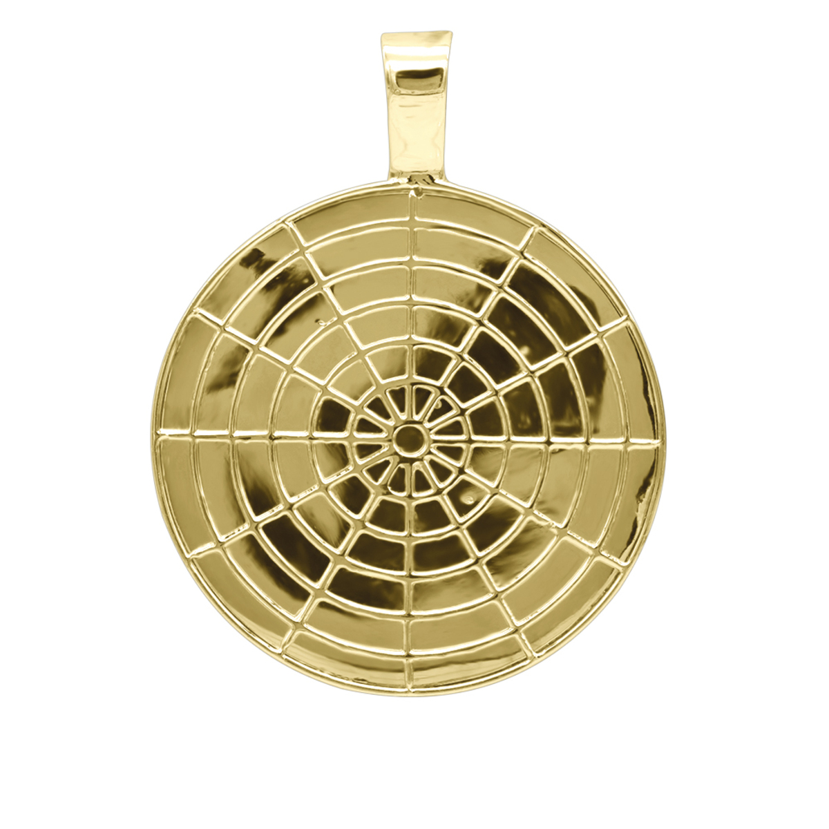 Mens Diamond Pendants Solid 10k Gold Medusa Head Medallion with