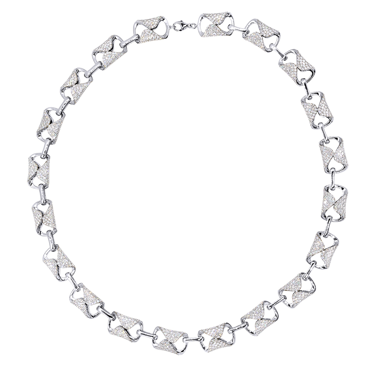 Luxurman Unique 14k Gold Pave Diamond Necklace for Women 12.9ct 803144