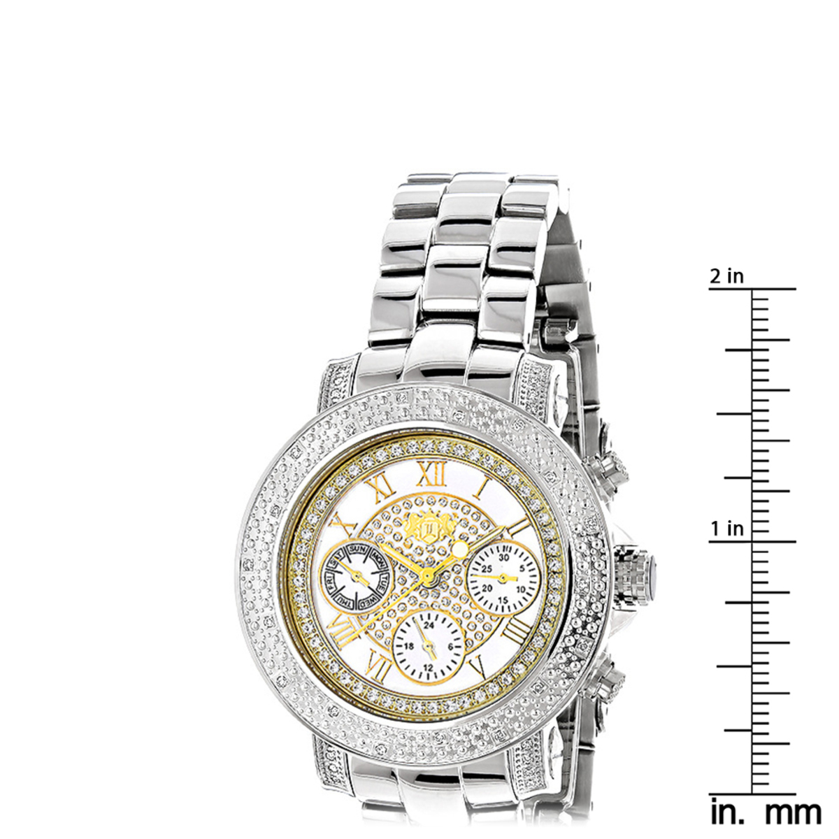 Luxurman Ladies Diamond Watch 0.3ct Two Tone 967547 display picture 2