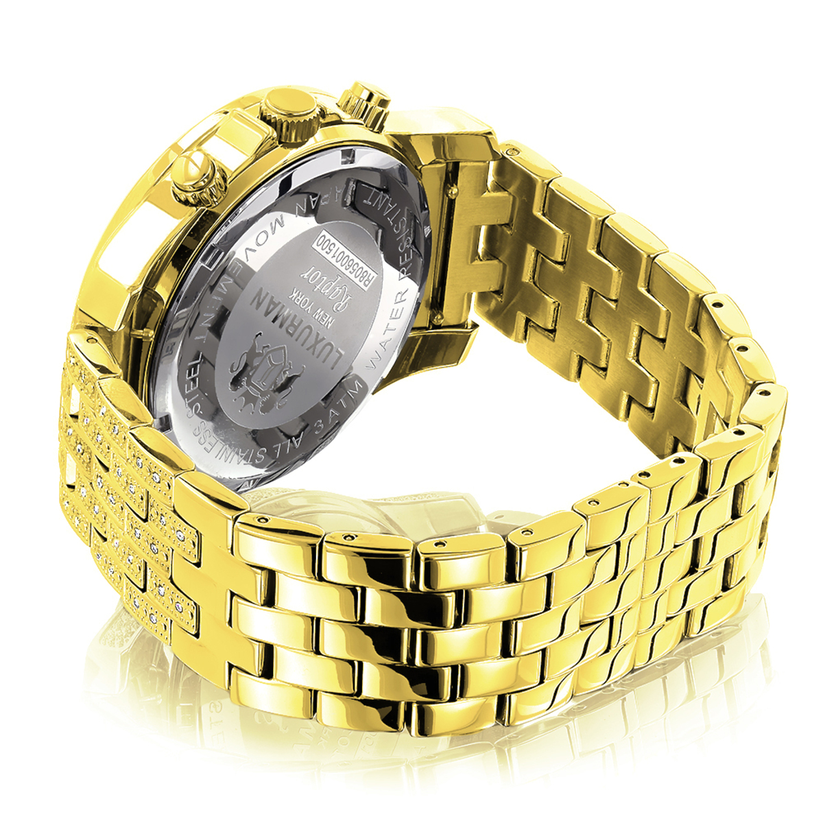 Luxurman Mens Diamond Watch 1ct. Yellow Gold 963594
