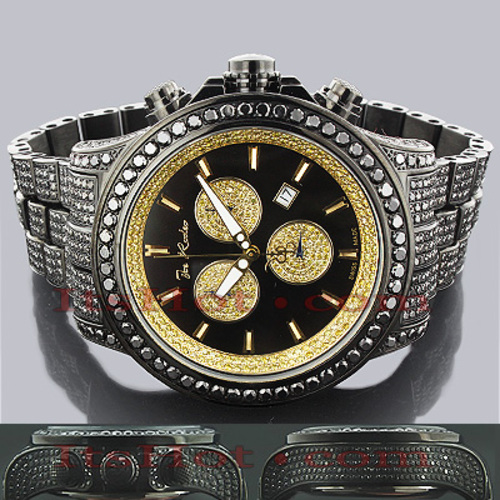 Mens Black Diamonds Watch 26.7ct Joe Rodeo Master Pilot 964974
