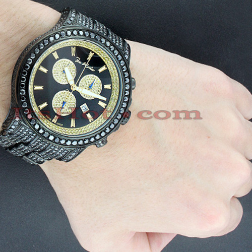 Mens Black Diamonds Watch 26.7ct Joe Rodeo Master Pilot 964974