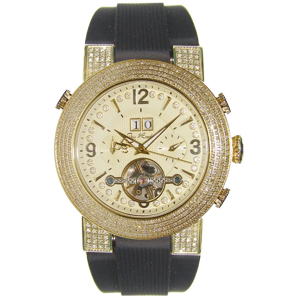 Diamond Watch for Men Joe Rodeo Soho 45mm Diamond Bezel Rubber