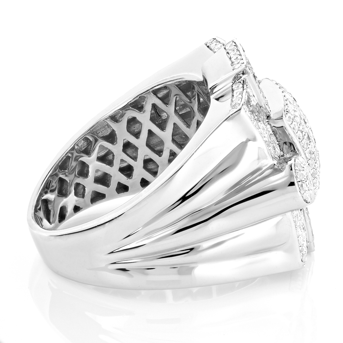 Mens Sterling Silver Diamond Ring 1.70ct 310288