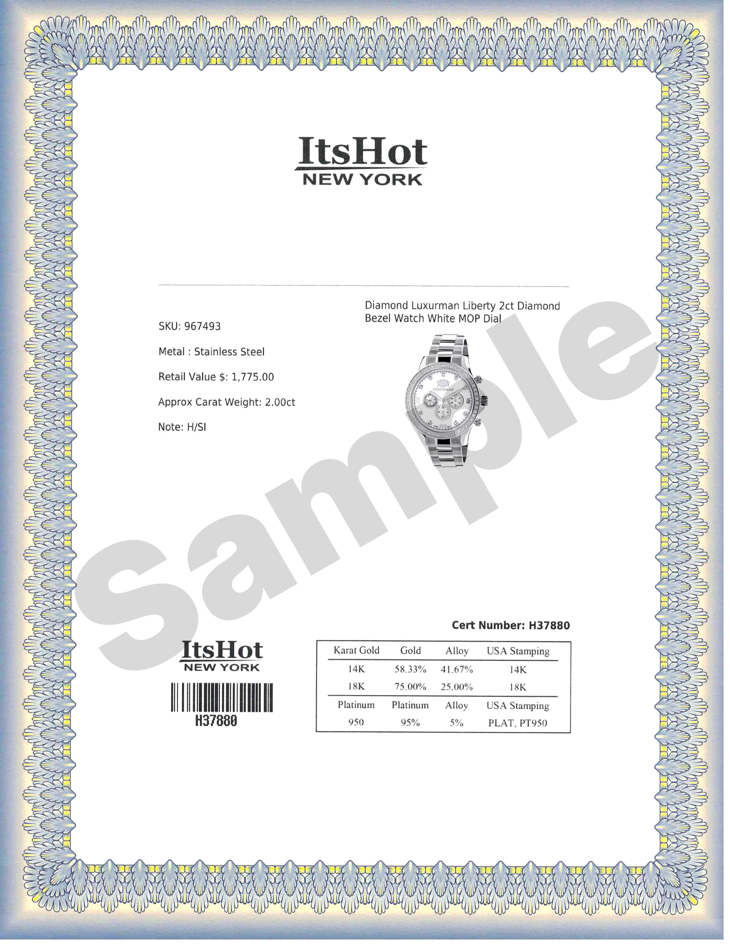 Authentic New Invicta 1.23Ct Genuine Diamond Watch Natural Genuine Loose Diamonds 4.2 ct champagne Color Round  main image 2
