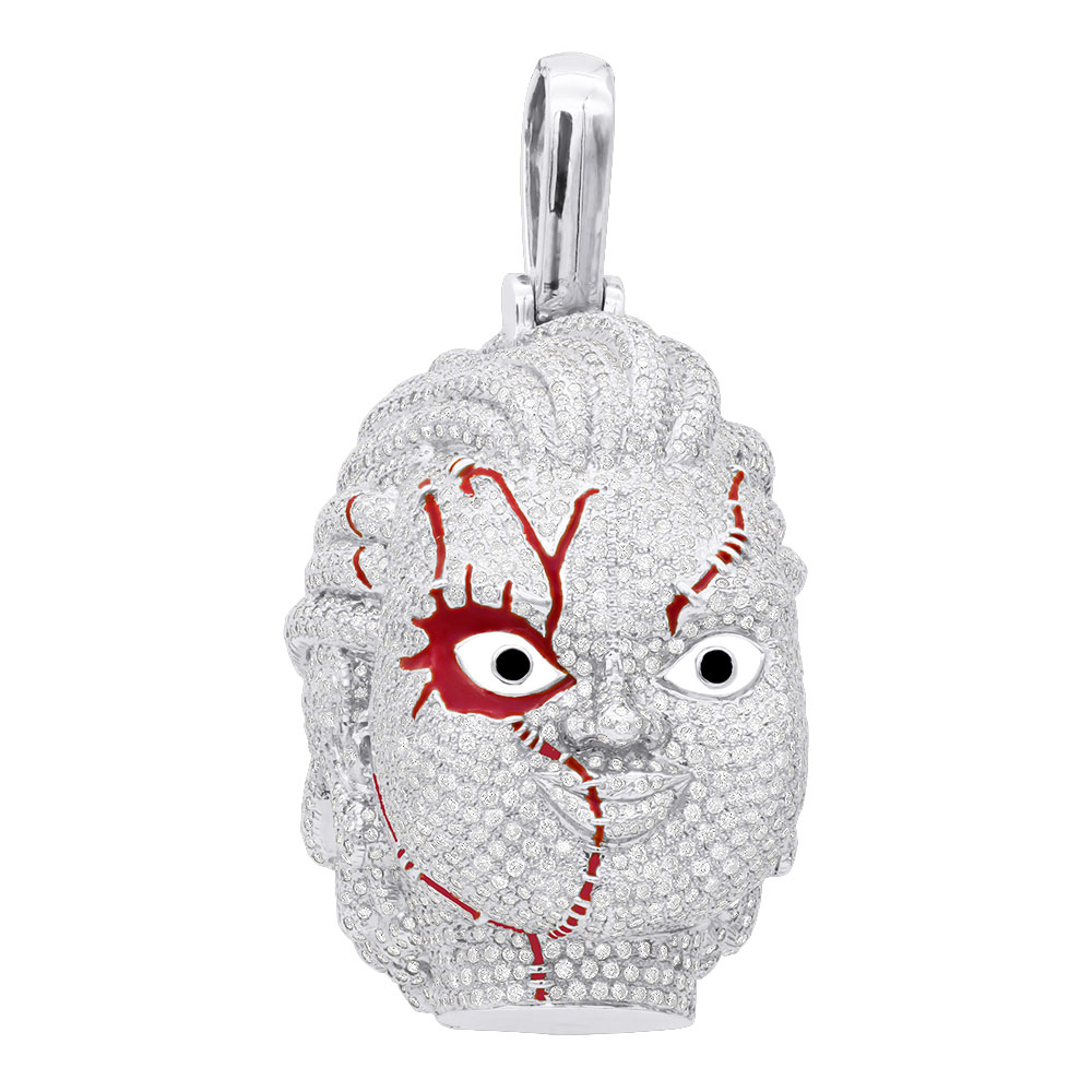 men-s-10k-white-gold-diamond-chucky-pendant-with-colored-enamel-iced