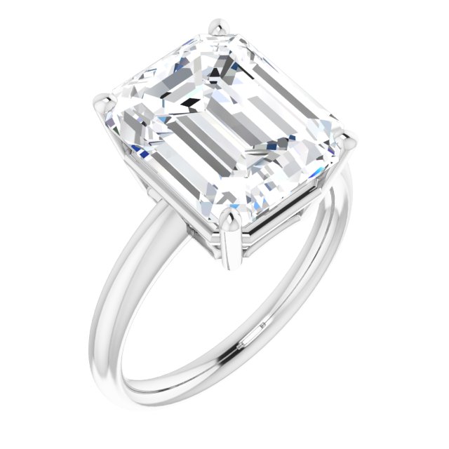 Item Code: ST001DNE, Warranty: 12 months, Ring Style: Birthstone, Metal: 14K Gold, Bridal: Bridal, Engagement, Setting Type: Solitaire, Width: 1/2in (12mm), Personalization: Yes, Jewelry Shape: Rectangle, Carat Weight: 6 ct, Type of Gemstone: Diamond, Shape: Emerald, Color: H, Clarity: SI1, Stone Setting Type: Prong.