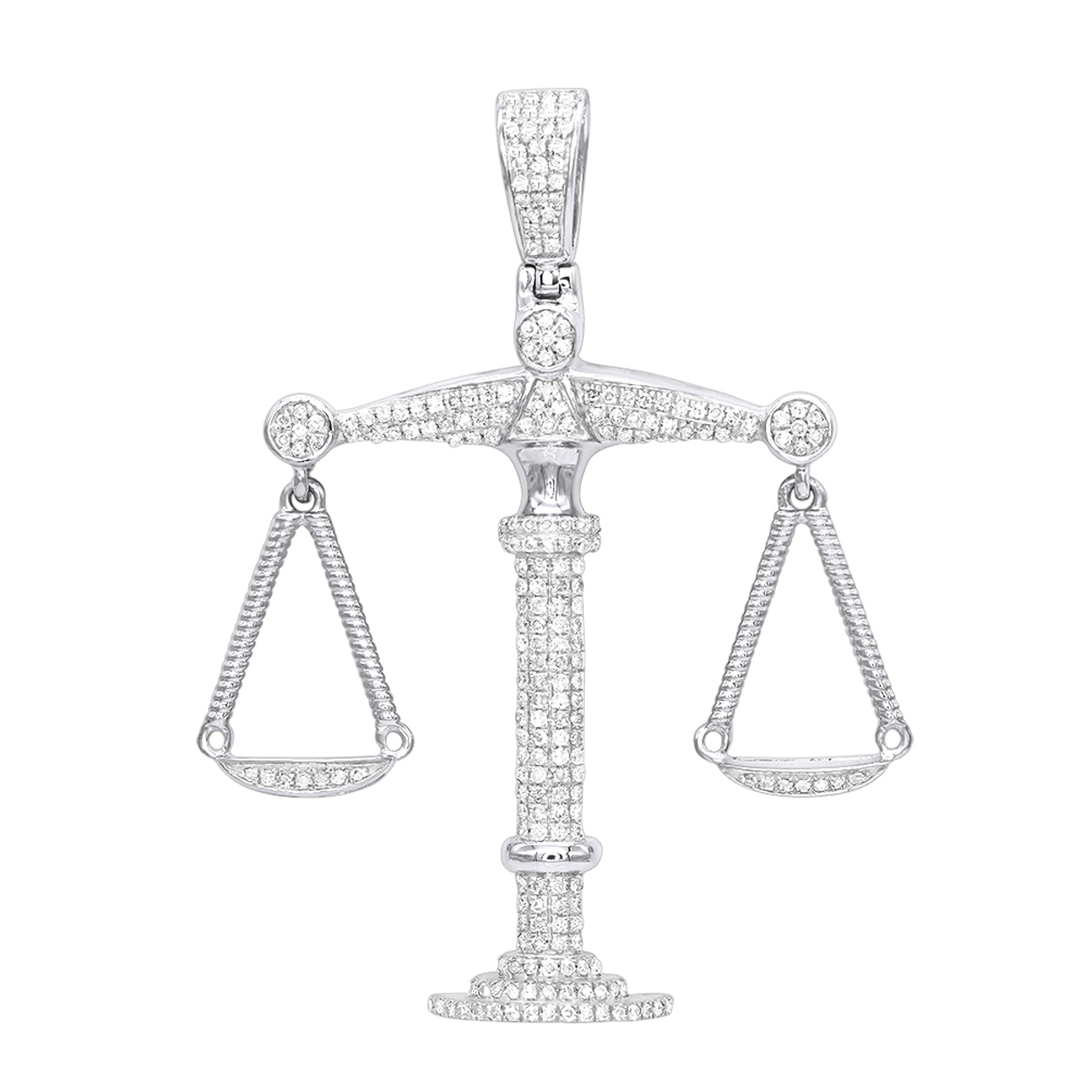 Item Code: 406901, Approx. Weight: 10.5 g, Warranty: 12 months, Metal: 10K Gold, Width: 1 13/16in (45mm), Length: 2 1/4in (58mm), Carat Weight: 1.1 ct, Type of Gemstone: Diamond, Shape: Round, Color: H, Clarity: SI, Stone Setting Type: Pave.