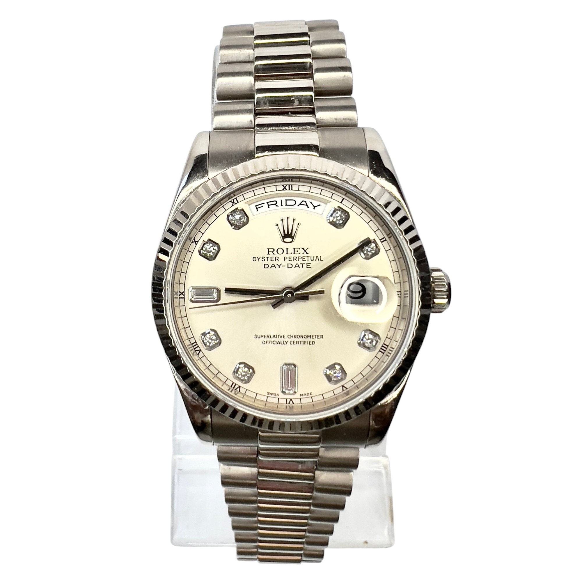 22 Diamond Oyster Perpetual Rolex Day Date Watch Rolex Oyster