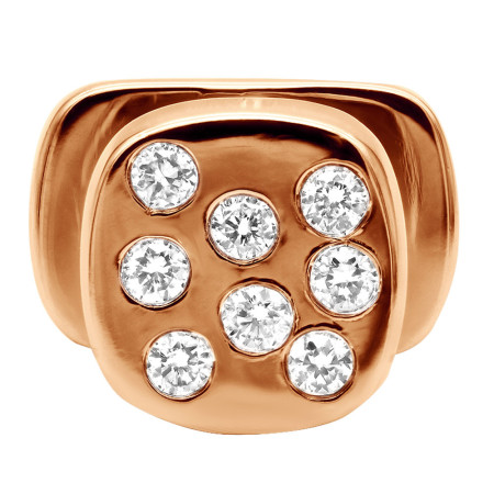 Custom Solid 14k Gold Shirt Studs With Real Diamonds 018289