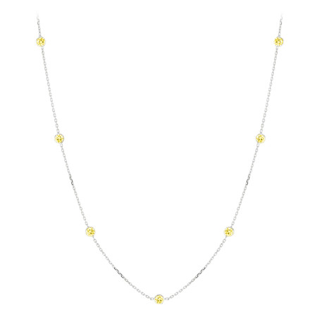 Luxurman 14K Gold Chain Necklace with Yellow Diamonds by the Yard 0.7ct 802809