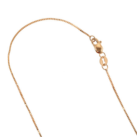 LUXURMAN Solid 14k Gold Box Chain For Women 0.8mm Wide HA0D8SRB