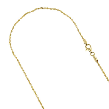 LUXURMAN Solid 14k Gold Rope Chain For Men & Women Diamond Cut 1.5mm AB1D5SDB