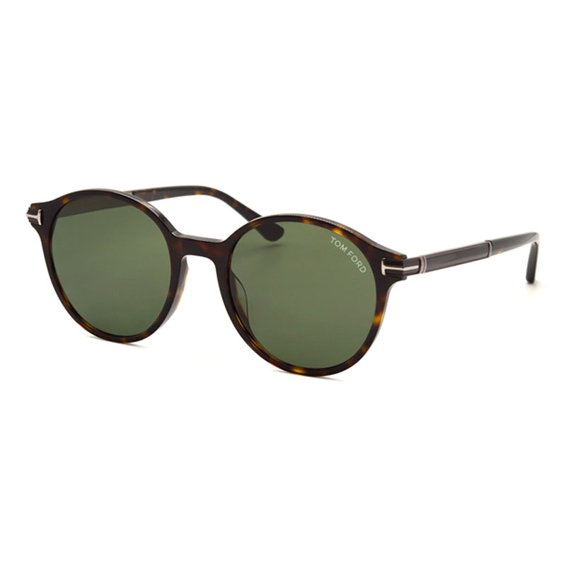 Tom Ford Men's Designer Round RX-Sunglasses FT118452N Green Lenses