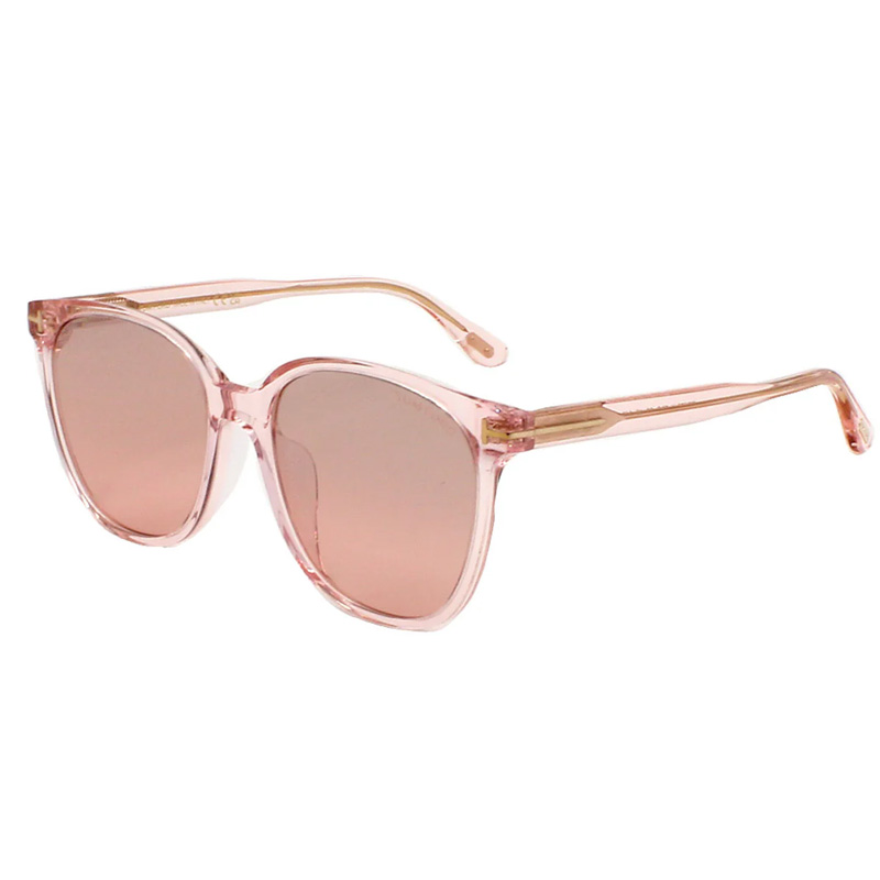 Tom Ford Unisex Designer Square Transparent Pink RX-Sunglasses