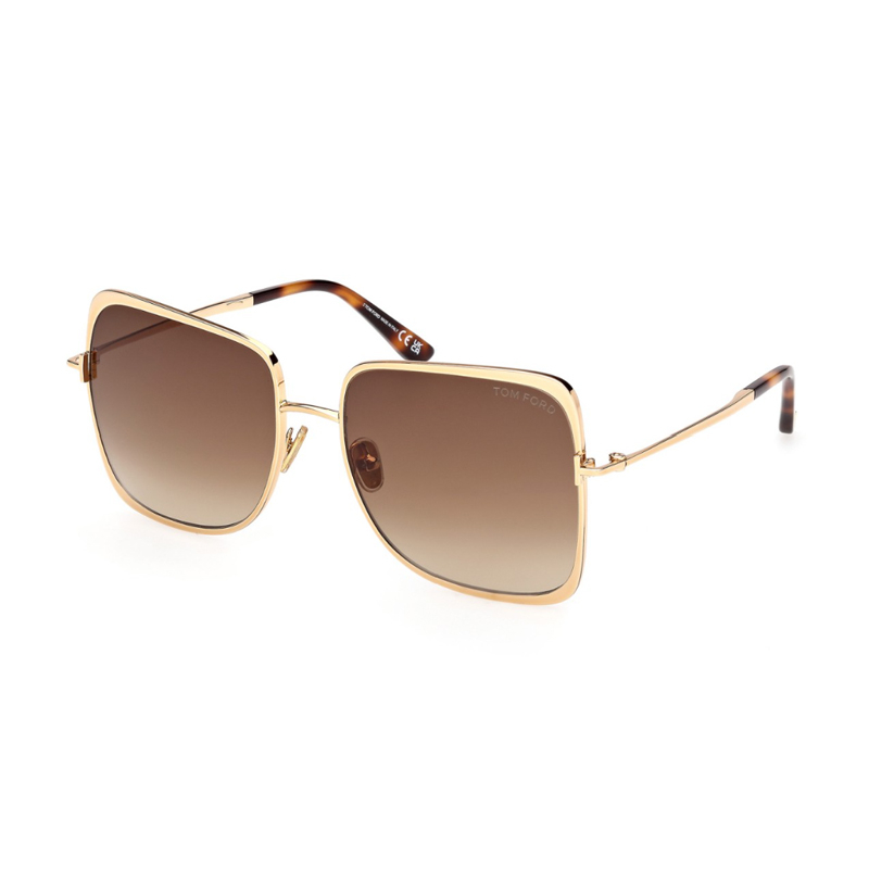 Tom Ford Women’s Aviator Sunglasses in Brown and Gold Amazon.com: Tom Ford FT0823 30F Sunglasses Shiny Deep Gold  main image 4