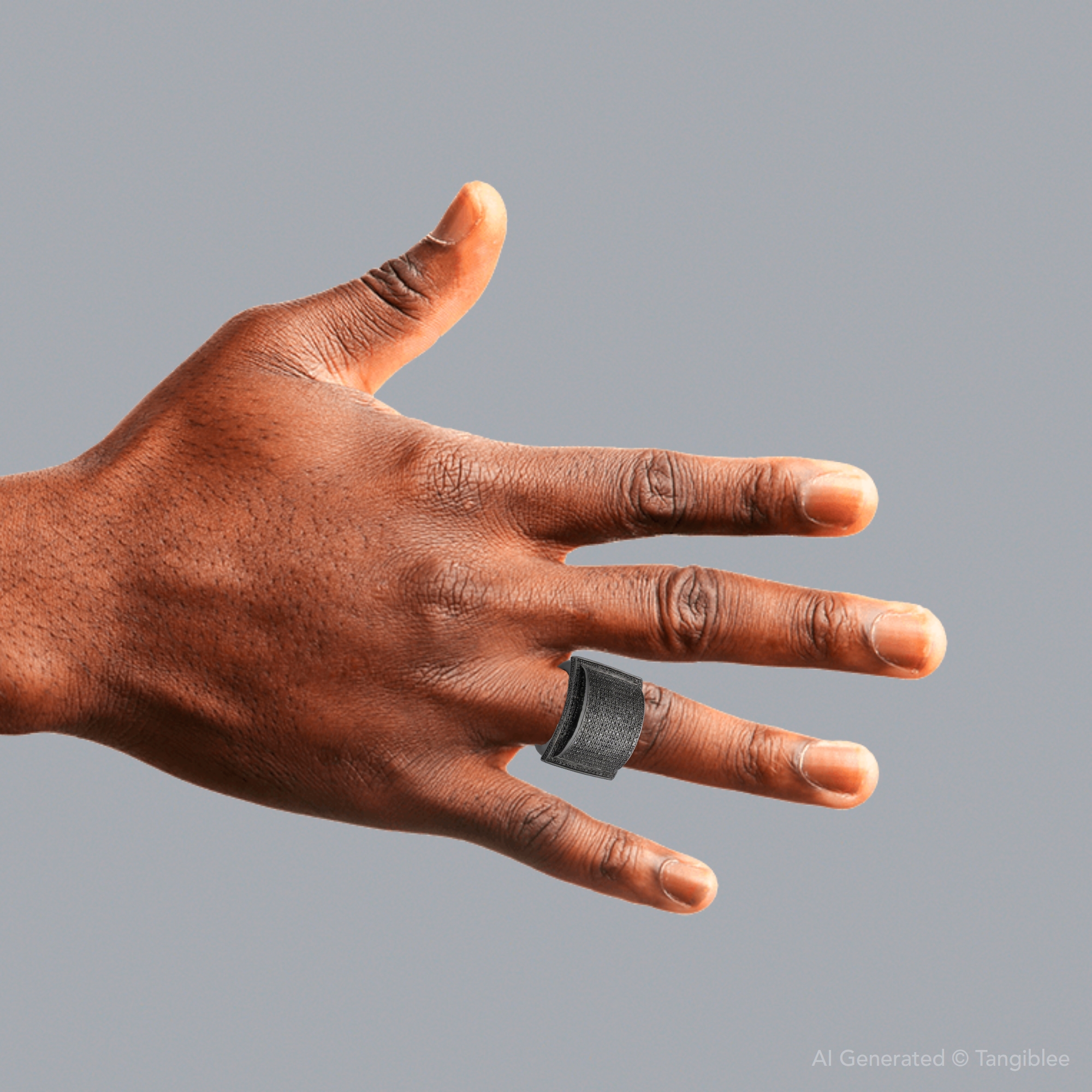 【R&B】BLACK DIAMOND Reverse Set CZ Black Diamond XL Mens Bling Ring – HipHopBling