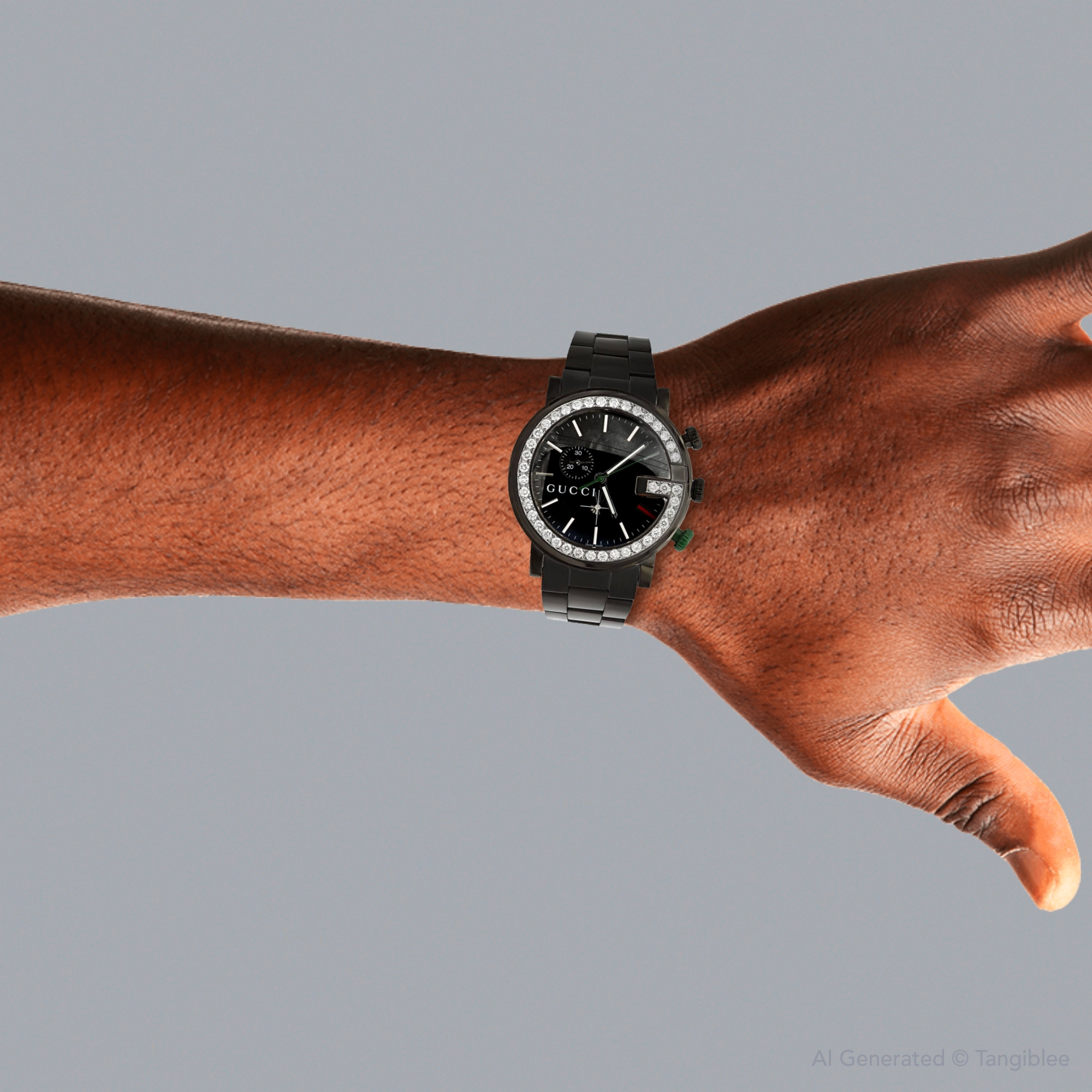 Genuine Men's Diamond Bezel Gucci 3.1ct G Chrono 101M