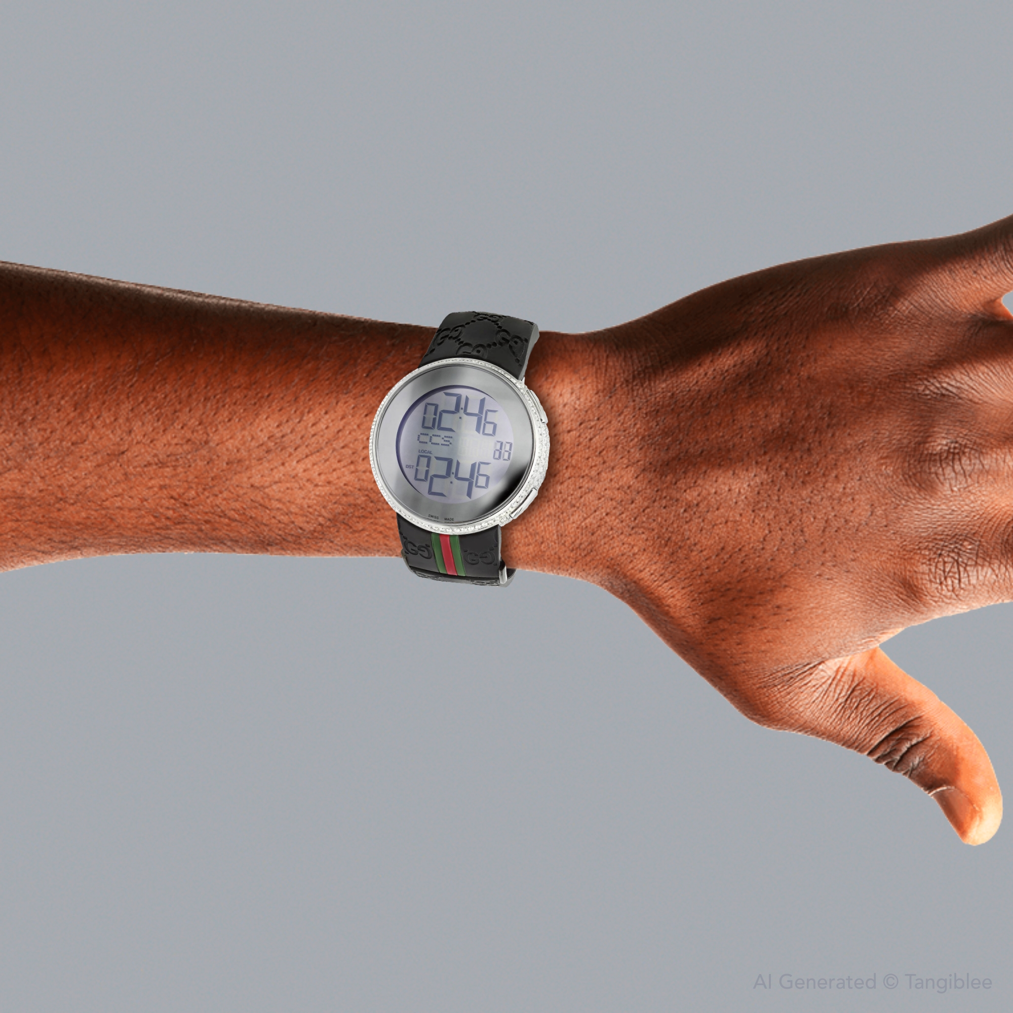 Series: I-Gucci
Dial size: 44mm Gucci I-Gucci 114 Digital Watch | Chicago Pawners & Jewelers main image 3