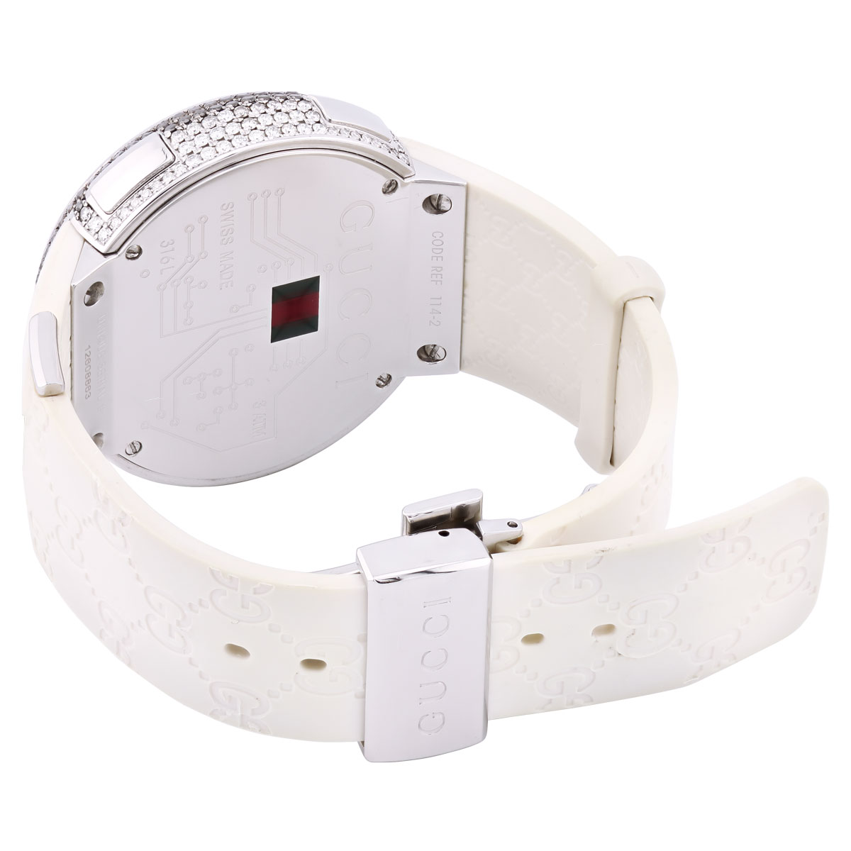 Unique White & Black Diamond Gucci Watch For Men 5.25 Carats  display picture 2