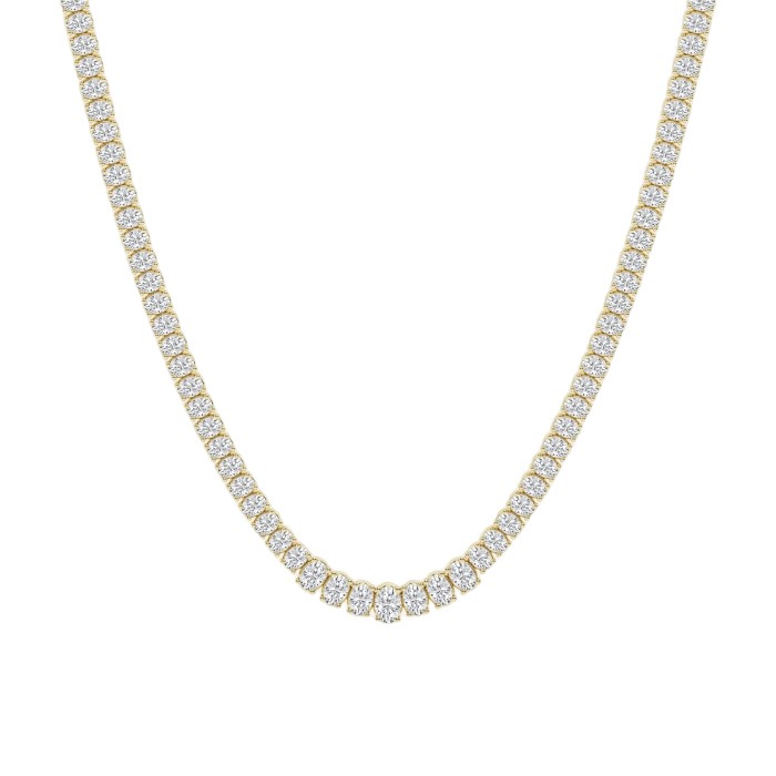LaLibeModaプッシュバックル　テニスチェーン　ゴールド　5ミリ20インチ womens-14k-white-gold-round-