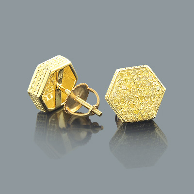 Yellow Diamond Earrings for Men for sale  eBay
